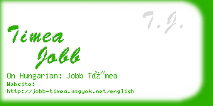 timea jobb business card